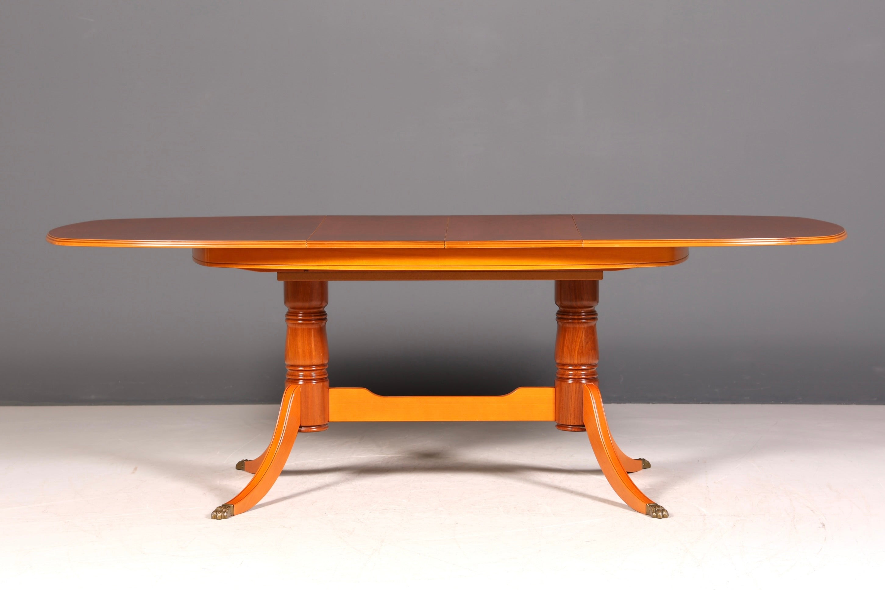 G035 Finish cm Wunderschöner Englischer Tisch ausziehbarer Esstisch Antik Stil 60s Küchentisch Eibe