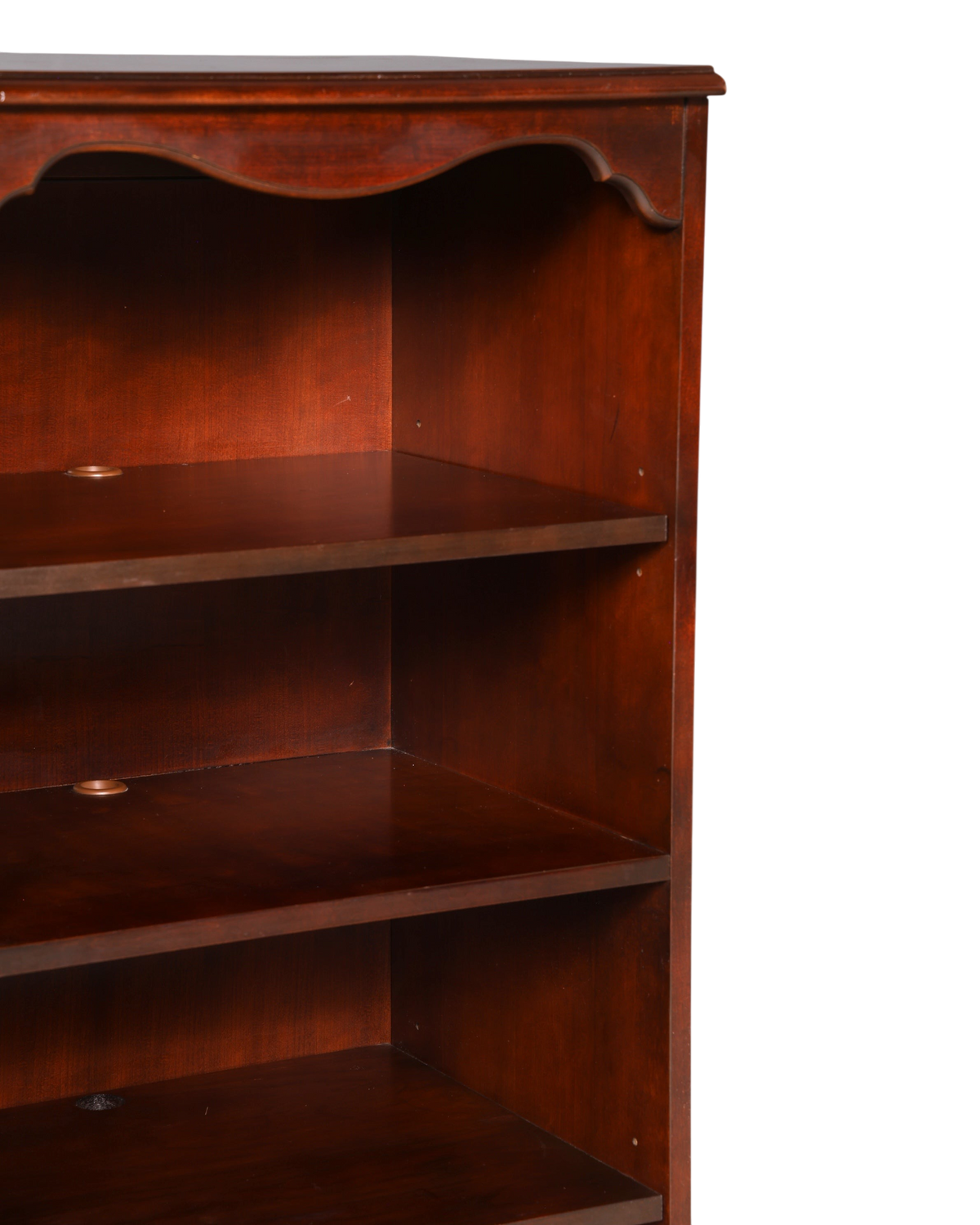 Hauptstadt Möblerei Drexel Heritage Bücherregal aus massivem dunklem Holz mit klassischem Design und Regalböden