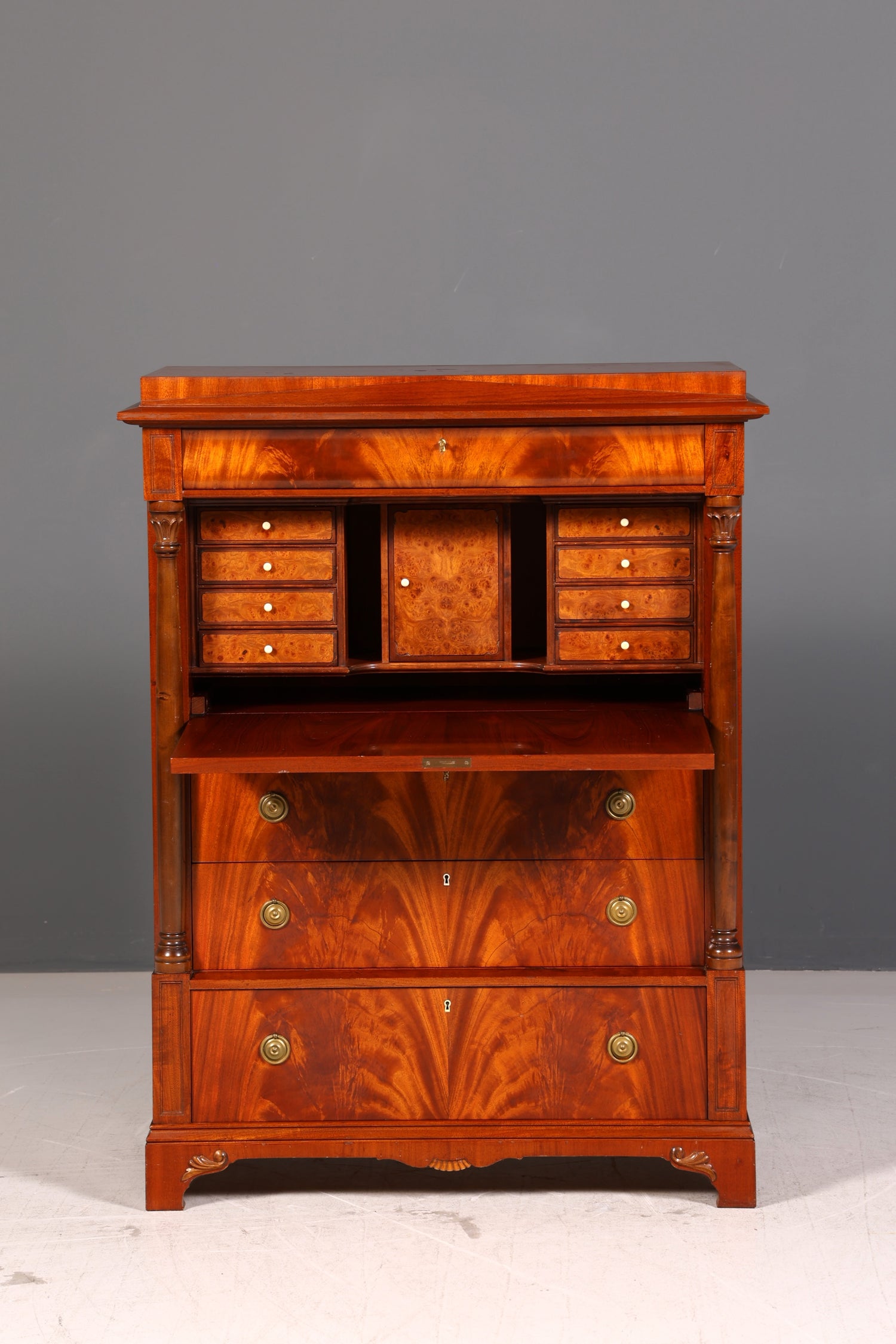 Wunderschöner Original Biedermeier Sekretär Englisch Kommode Antik Bürokommode