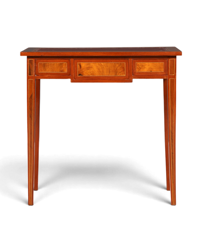 Hauptstadt Möblerei Schreibtisch im French Desk Stil aus Echtholz mit Schublade und filigranem antikem Design