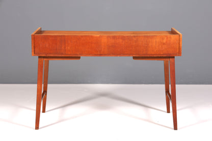 Beautiful mid-century teak wood desk, Danish design office table, 1960s style.