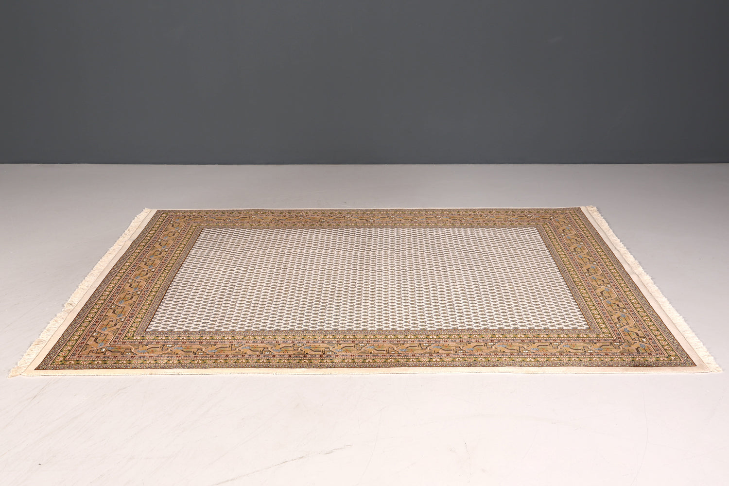 Wunderschöner Orientalischer Schurwolle Teppich Wohnzimmer Teppich Orient Teppich Kurzflorteppich aus Indien