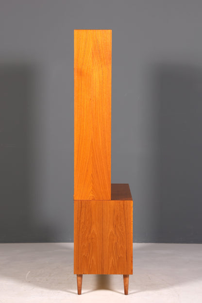 Traumhaftes Mid Century Regal Teak Holz Schrank Danish Design Retro Kommode Vintage Bücherregal 60er Jahre 2 von 2