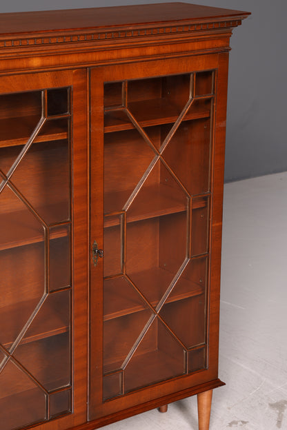 Traumhafte Englische Vitrine Mahagoni Bücherschrank Antik 60s Glasvitrine Vitrinenschrank Vintage