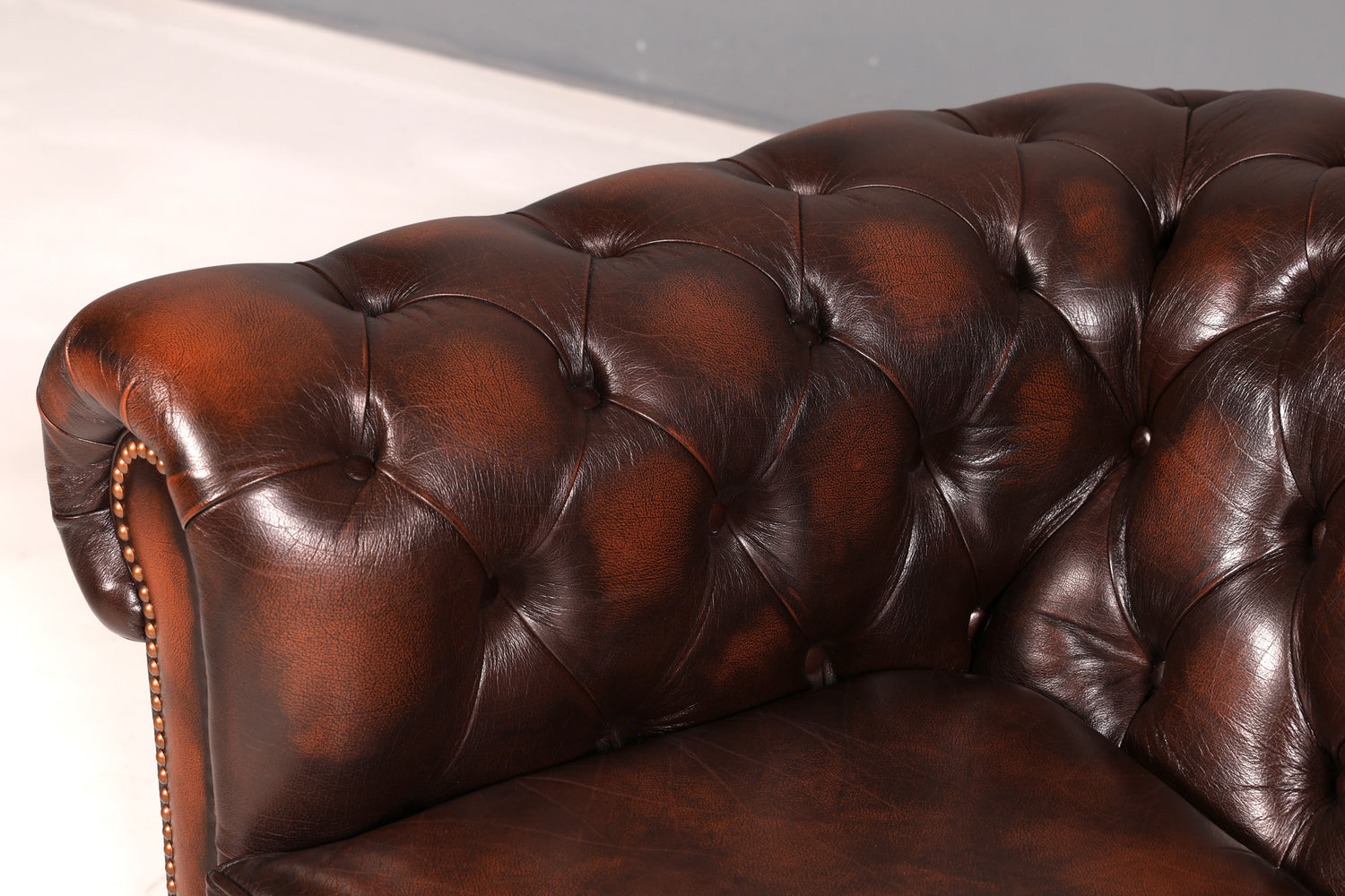 Wunderschönes Original Centurion Chesterfield Sofa 3-Sitzer echt Leder Couch Englisch Polstersofa Ledersofa