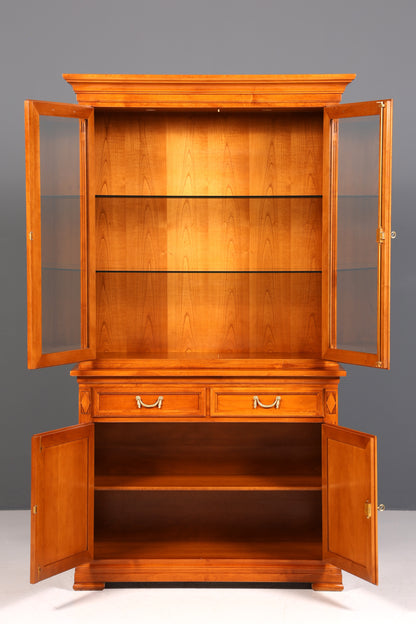 Traumhafte Original Selva Vitrine Antik Stil massiv Holz Buffet Villa Borghese Schrank Bibliothek Geschirrschrank