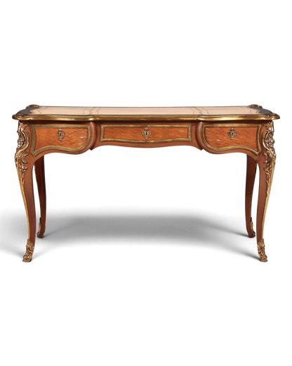 G078 Finish - Louis XV Barock Schreibtisch usw. Messing Zarge, Preis muss ich noch recherchieren