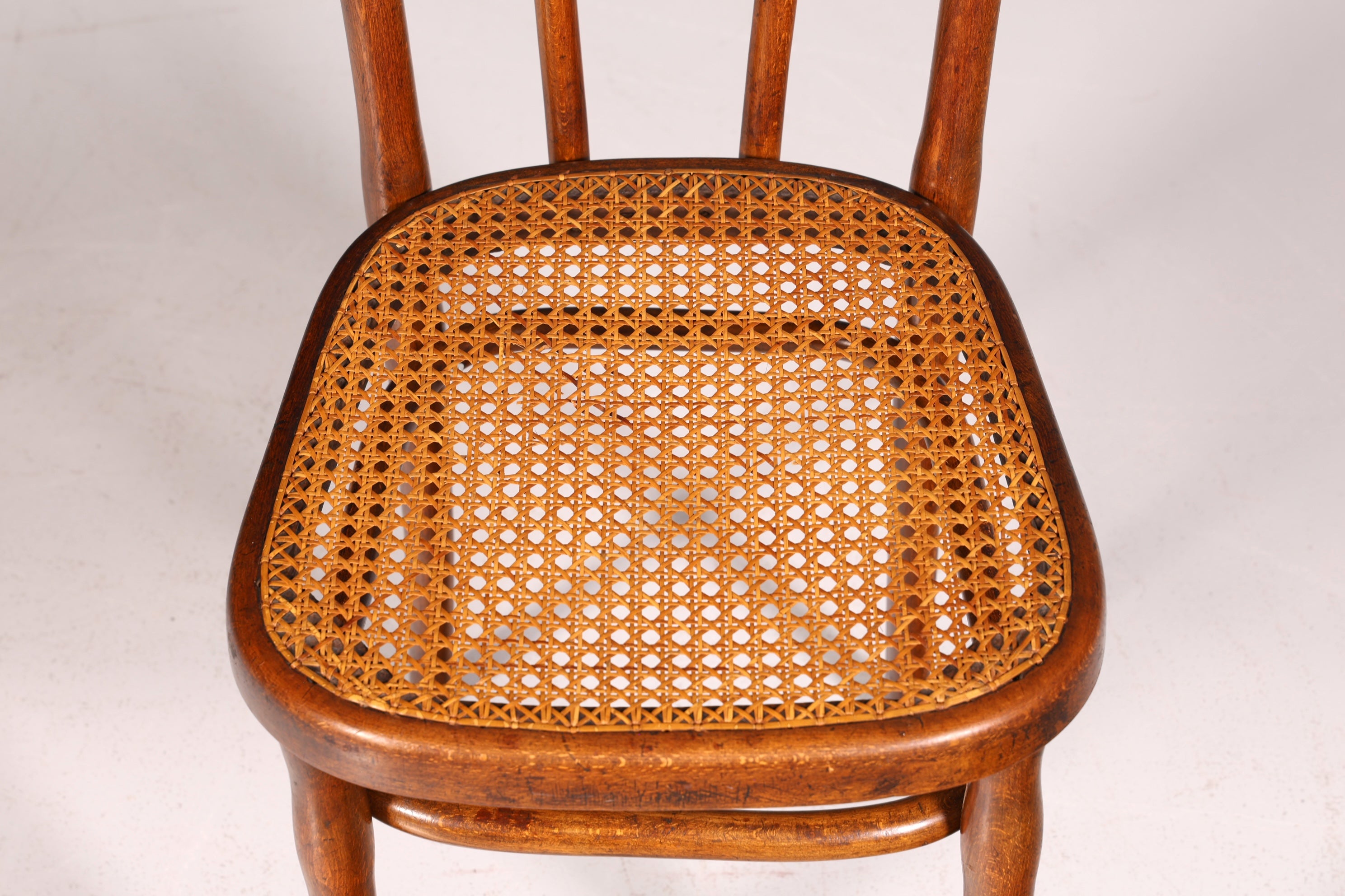 Edler Original Thonet Stuhl Wiener Geflecht Korbgeflecht Bugholz Kaffeehausstuhl Sekretär Stuhl Antik Vintage