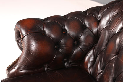 Wunderschöne Original Chesterfield Centurion 2-Sitzer Couch Echt Leder Sofa Englisch UK Antik Vintage