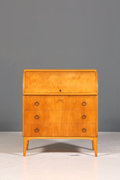 Wunderschöner Mid Century Rollladen Sekretär echt Holz Büro Schrank Vintage Schreibkommode 60s