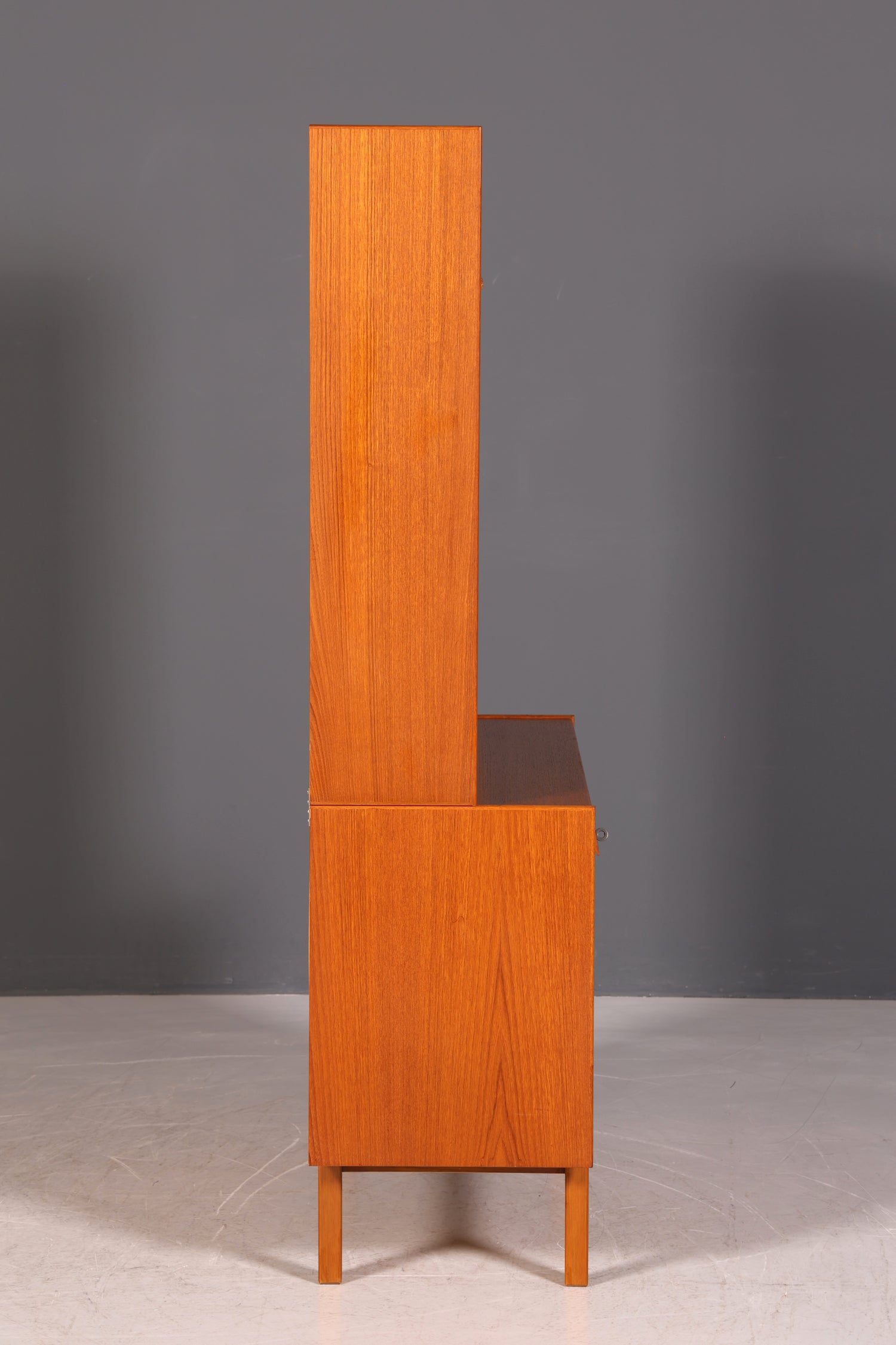 G061 Finish Traumhaftes Mid Century Regal echt Holz Schrank Danish Design Retro Kommode Vintage Bücherregal 60er Jahre