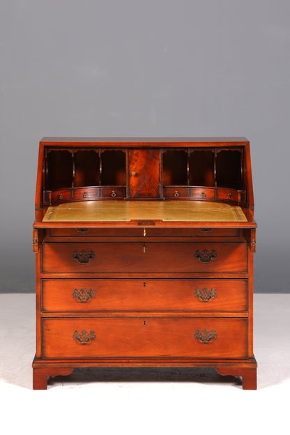 Wunderschöner Englischer Sekretär Schreibkommode echt Lederauflage Schreibtisch Kommode