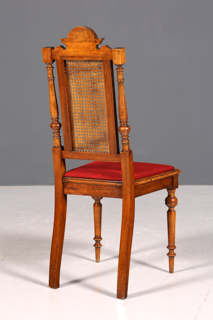 Stilvoller Gründerzeit Stuhl Antik Korbgeflecht Schreibtisch Stuhl Sekretär Stuhl Antik Küchenstuhl 2 von 2