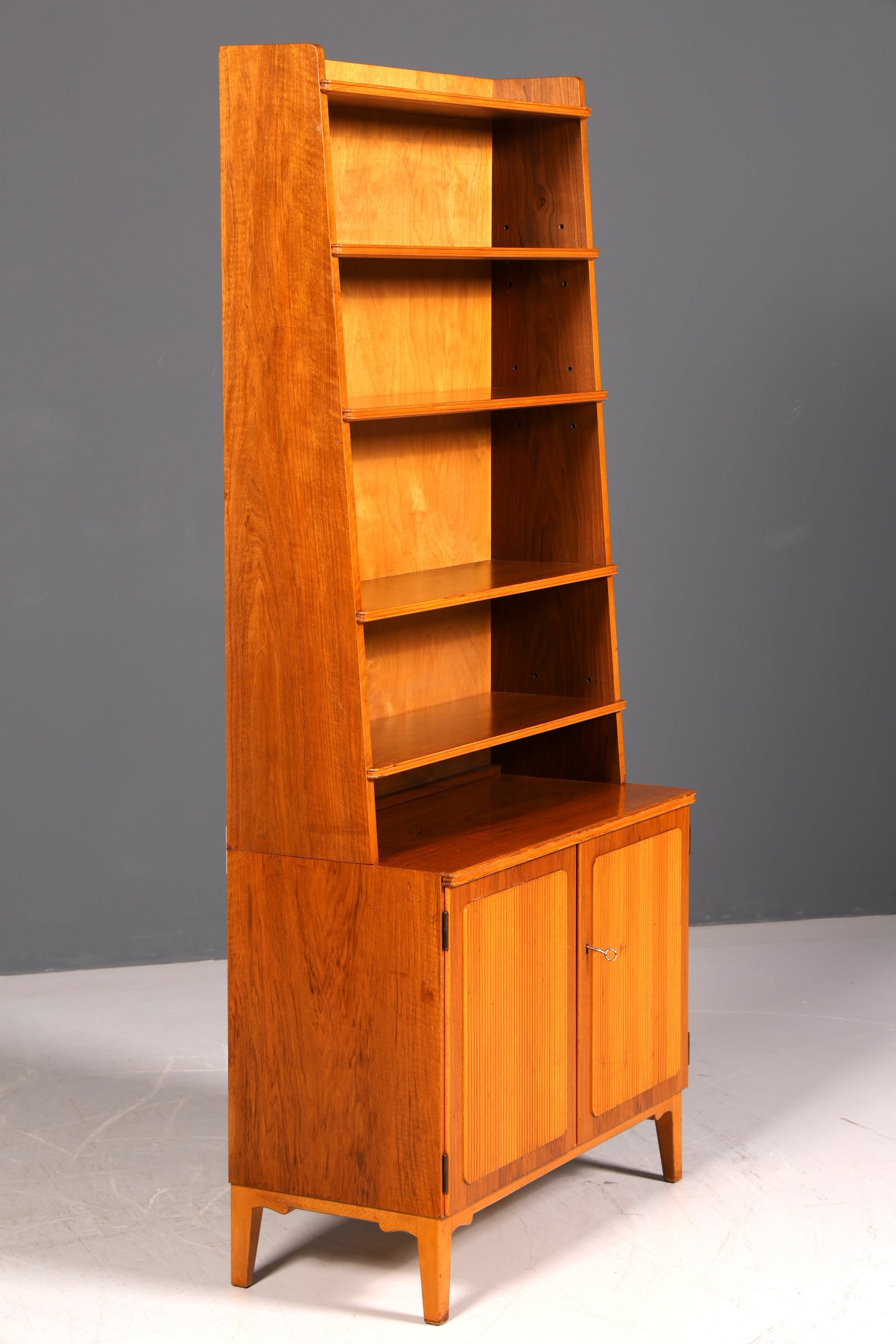 Wunderschöner Mid Century Schrank Highboard Vintage Bücherregal Holz Kommode 60s Designklassiker