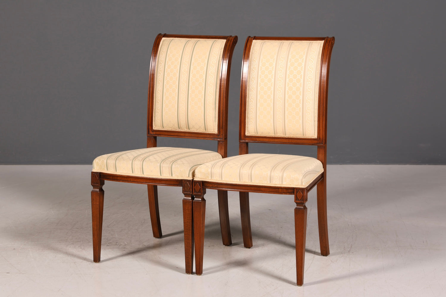 2x Traumhafte Selva Stuhle Esszimmer Stuhl Set Villa Borghese Küchenstühle Antik Stil Set