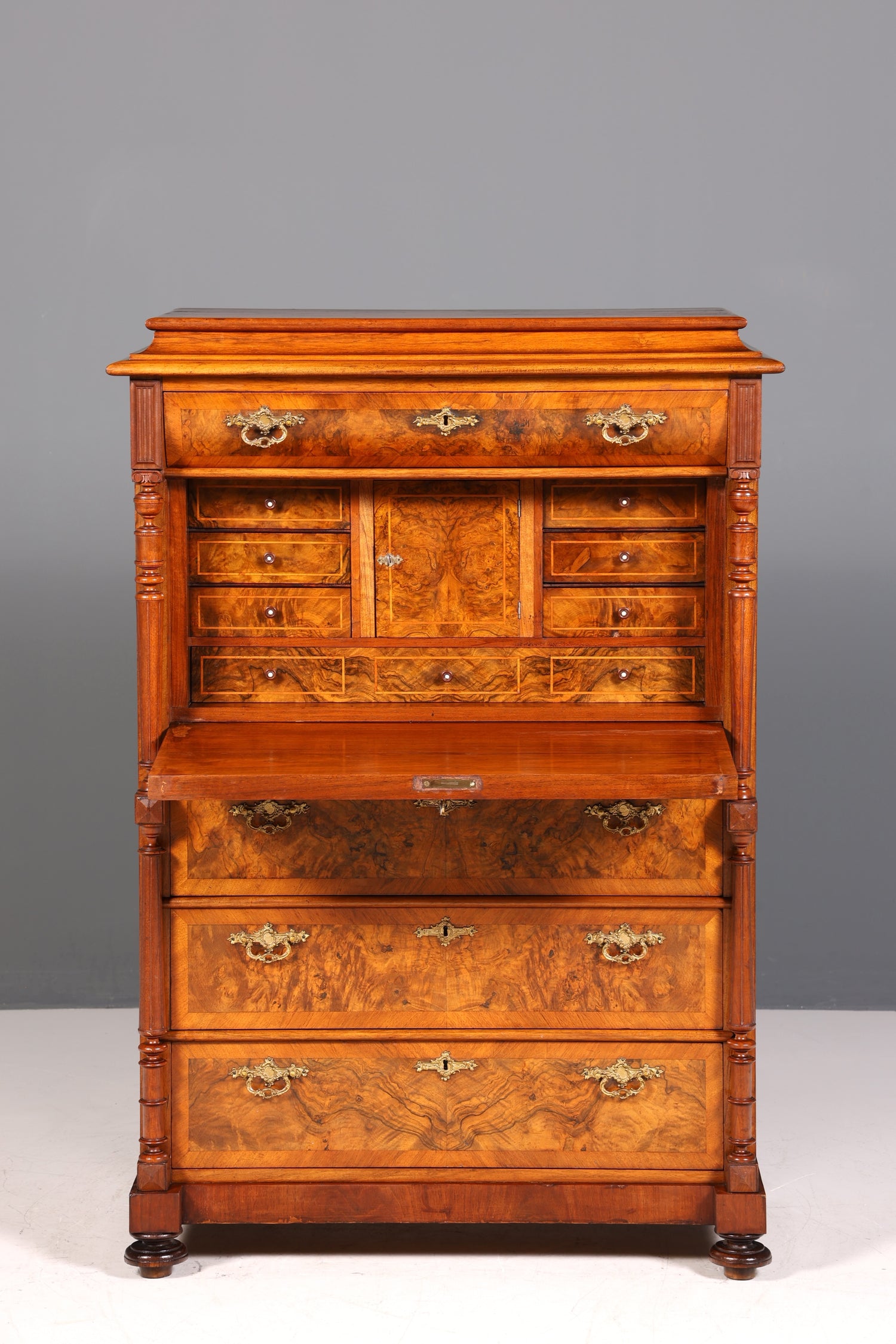 Wunderschöner Gründerzeit Sekretär Vertiko Highboard Louis Philippe Kommode um 1880