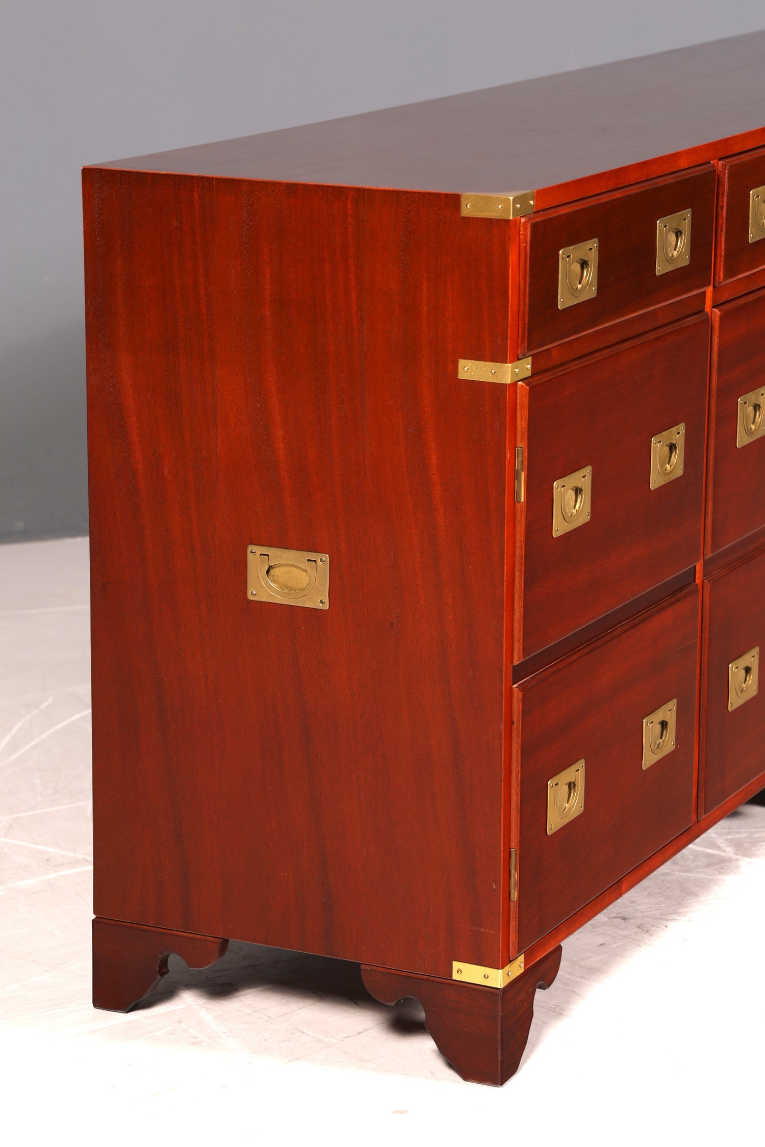 Traumhaftes XXL Maritim Sideboard Englische Schiffs Kommode Englisch Antik Schrank Military Chest