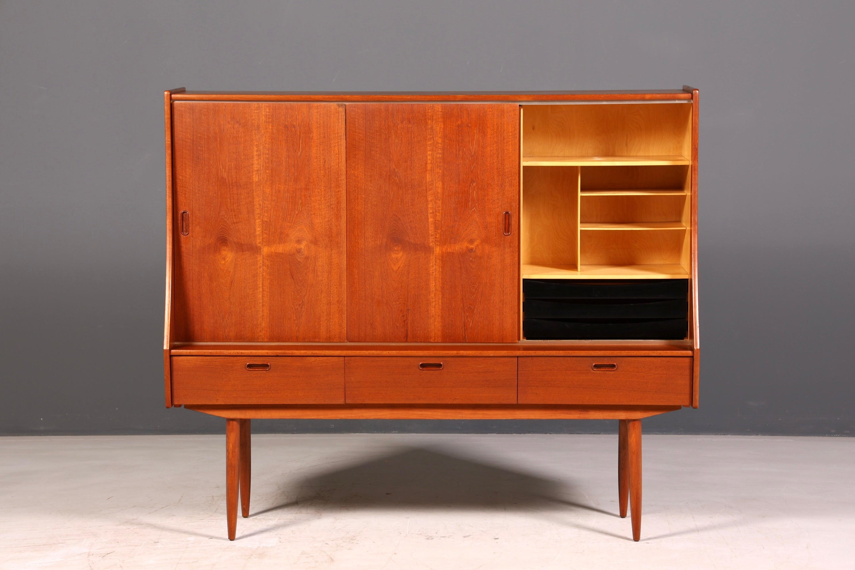Traumhaftes Mid Century Sideboard Teak Highboard Schrank Vintage Danish Design Kommode