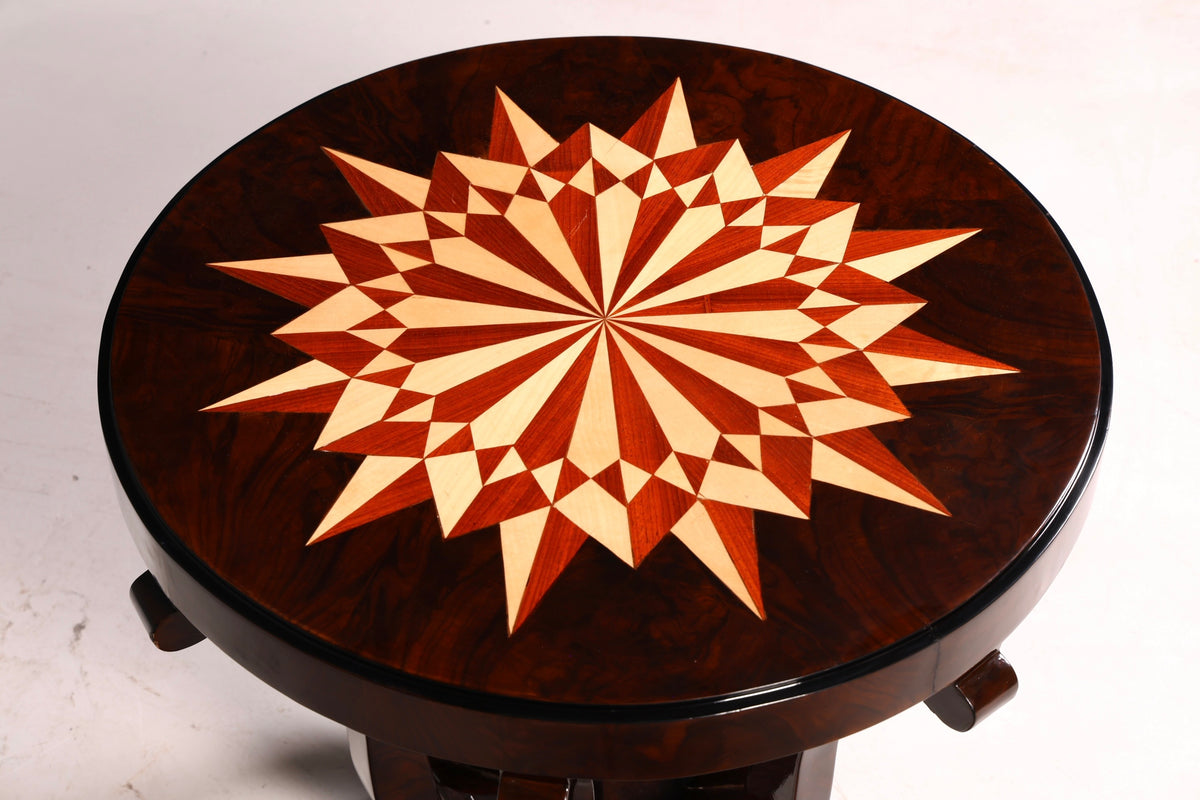 Wunderschöner Art Deco Stil Couchtisch Antik Stil Luxus Beistelltisch Wohnzimmer Ablagetisch