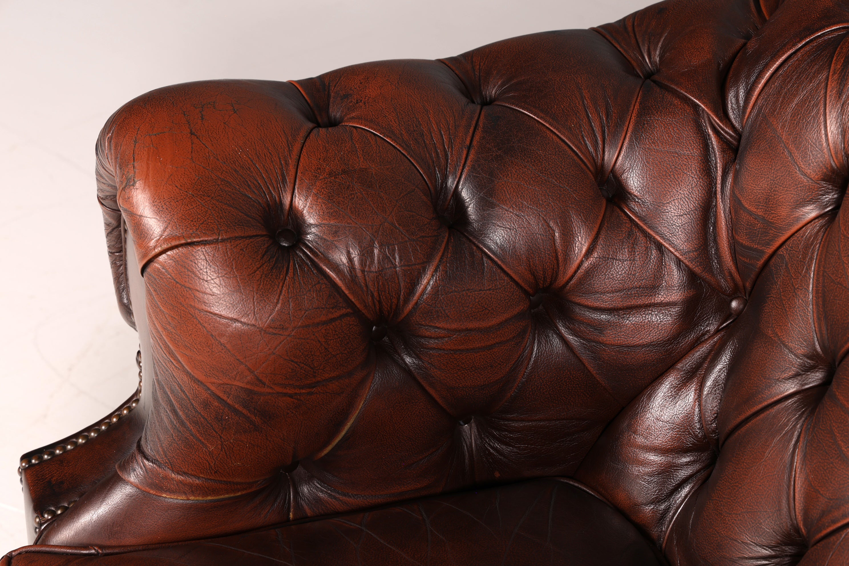 Wunderschöner Original Chesterfield Centurion Sessel Englischer Armlehnsessel Echt Leder Herrensessel Vintage