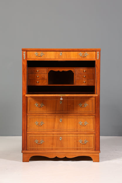 Stilvoller Sekretär im Englischen Stil Büro Vertiko Kommode echt Holz Schreibkommode