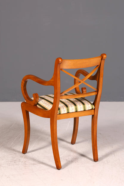 Wunderschöner Englischer Stuhl UK Armlehnstuhl Antik Stil Regency Sekretär Stuhl Eibe Polsterstuhl 4 von 5