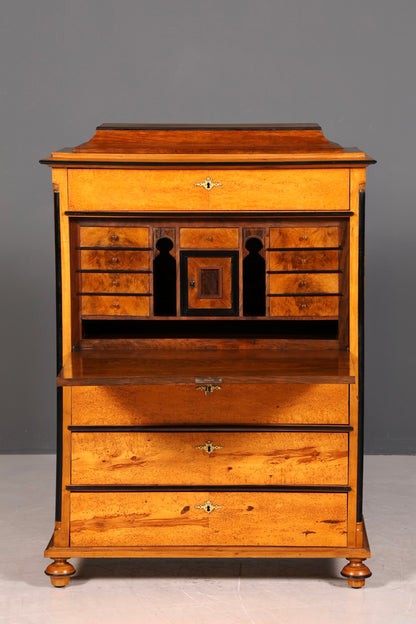 G614 Finish Cm Stilvoller Biedermeier Sekretär Louis Philippe Vertiko Antik Kommode Schreibkommode Office Desk (Kopie)