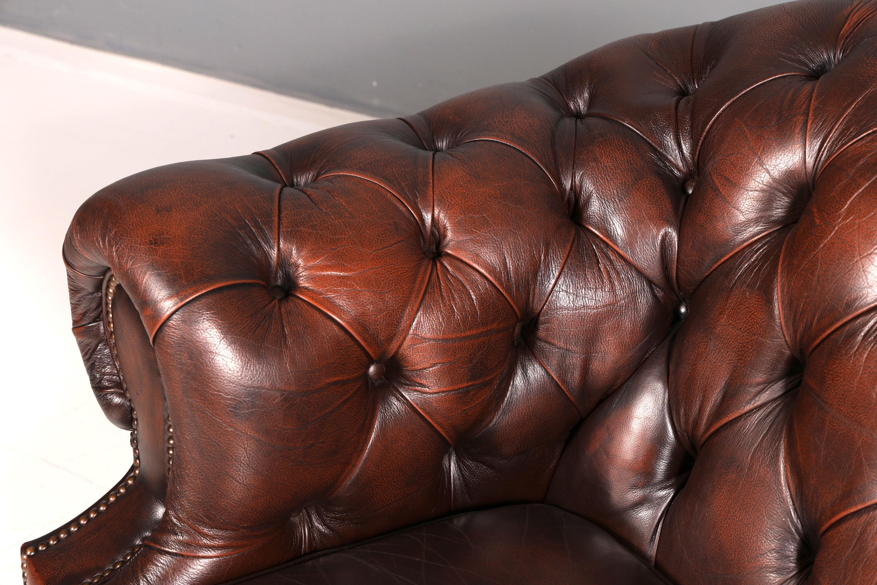 Wunderschönes Original Chesterfield Centurion Sofa 3-Sitzer Echt Leder Couch Englisch Ledersofa Vintage