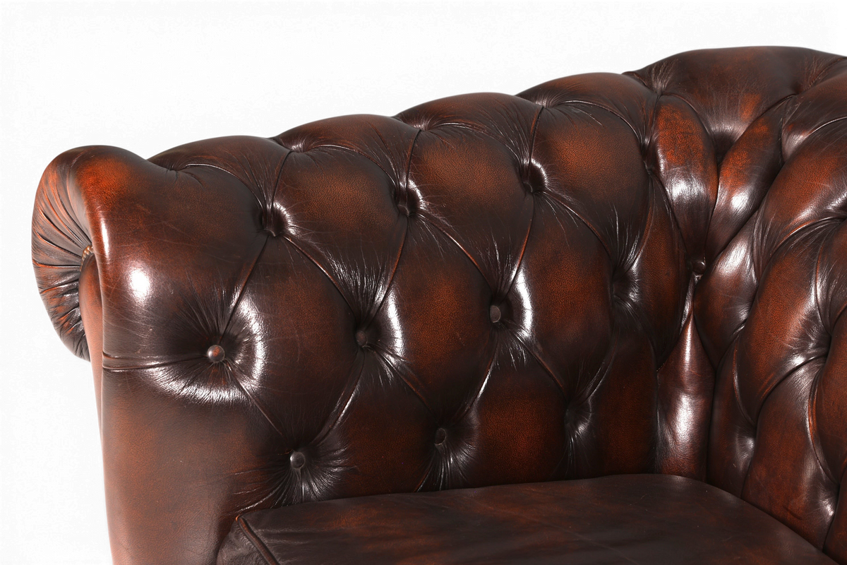Wunderschönes Original Chesterfield Sofa 2-Sitzer Couch Echt Leder Englisch Polstersofa