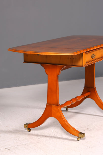 Wunderschöner Original Heldense Englischer Schreibtisch Konsole Konsolentisch Klappbar Bürotisch Antik Office Desk Holz 60s UK