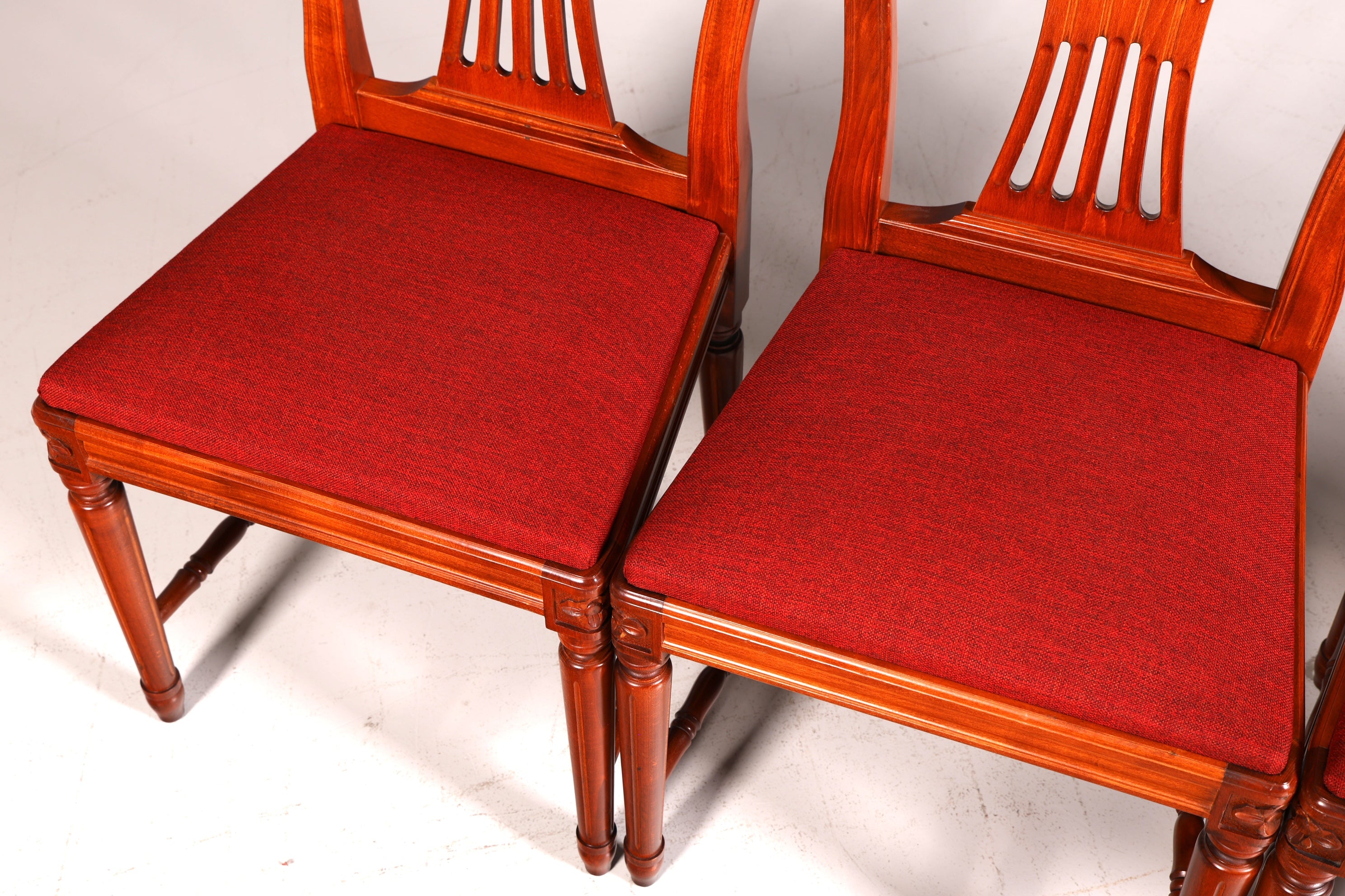4x Edle Englische Stühle Englisch Dining Chairs Antik 60er Jahre Regency Küchenstühle Stuhlset