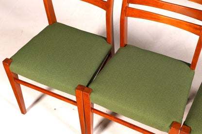 4x Mid Century Teak Holz Stühle Made in Denmark Retro Stuhlset Danish Design Vintage Küchenstühle