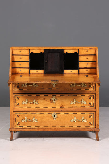 Original Barock Sekretär um 1800 Kommode Antik massiv Holz Schreibtisch Schreibkommode