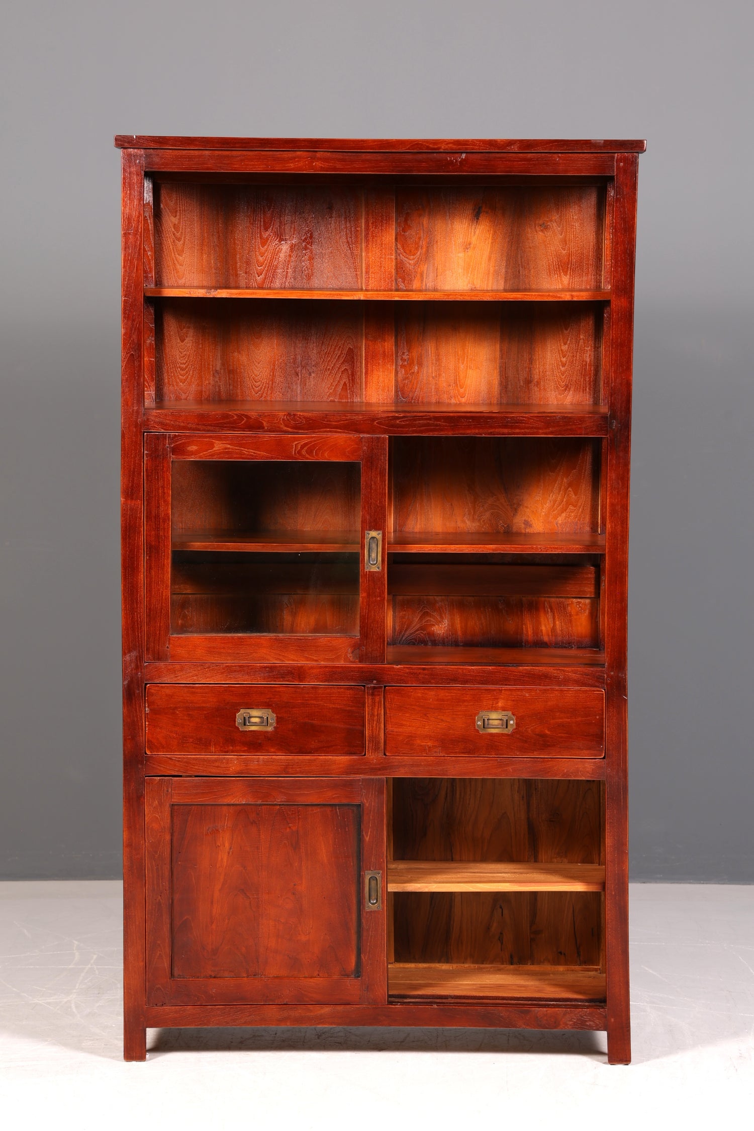 Wunderschöner Maritimer Vitrinenschrank Englisch Echt Holz Bibliothek Englische Anrichte Antik