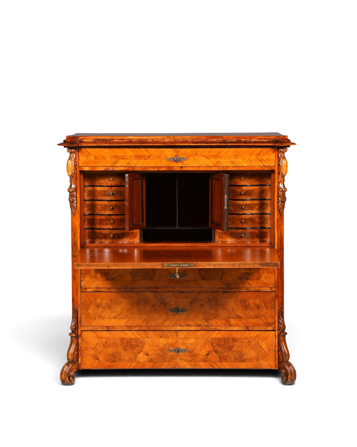 Wunderschöner Louis Philippe Sekretär Vertiko Highboard Schreibsekretär Massivholz