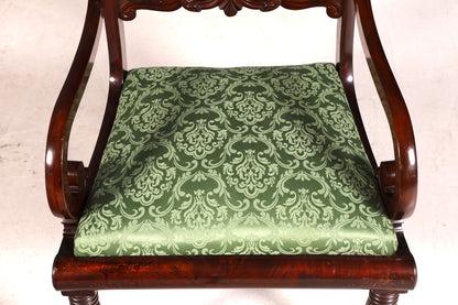 Wunderschöner Englischer Stuhl UK Küchenstuhl Antik Mahagoni Sekretär Stuhl Polsterstuhl 2 von 2