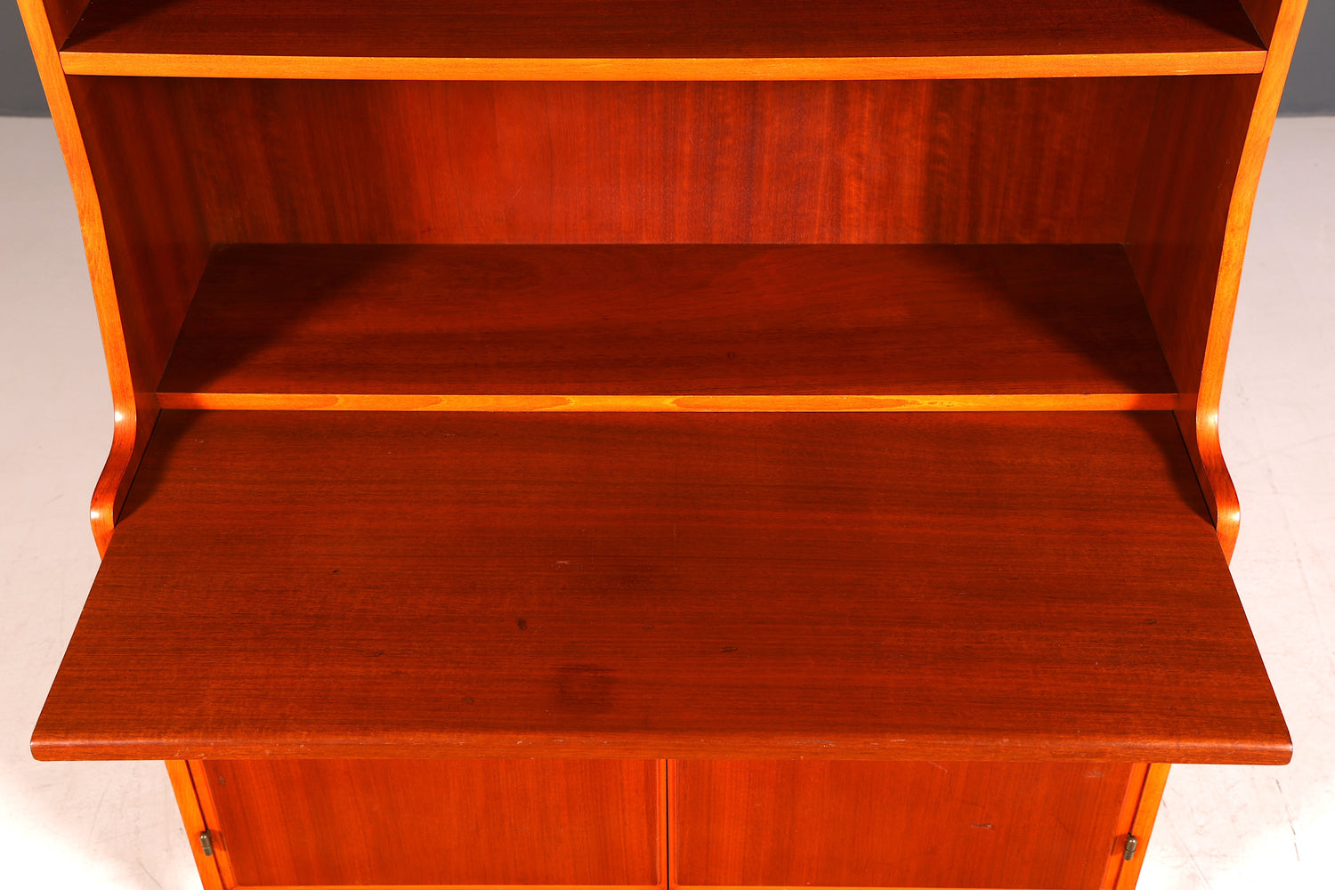 Wunderschöner Mid Century Schrank Bücherregal Vintage Sekretär Highboard Holz Regal