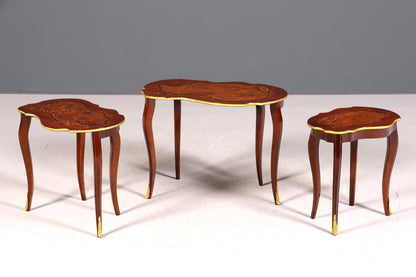 Traumhaftes Beistelltisch Set 3er Satz Barock Antik Barock Stil Tisch Set
