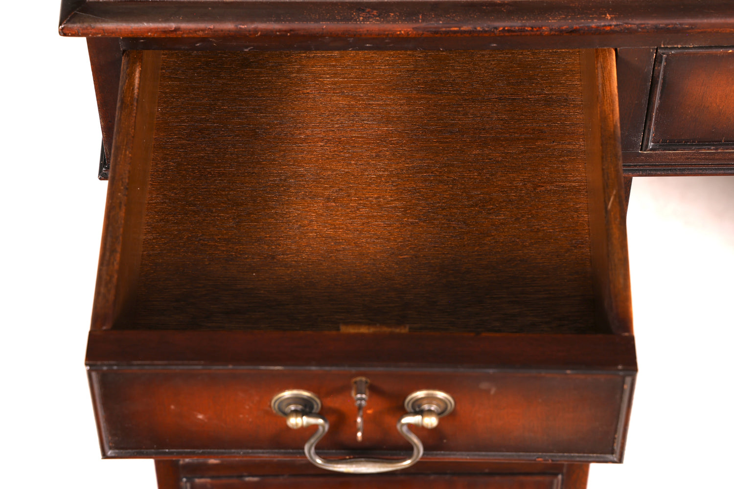 G361 Finish Wunderschöner Englischer Schreibtisch echt Lederauflage Bürotisch Antik Stil Office Desk (Kopie)