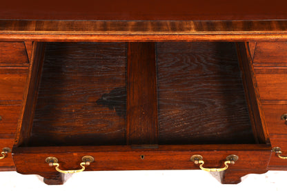 Wunderschöner Englischer Schreibtisch echt Lederauflage Bürotisch Antik Stil Office Desk