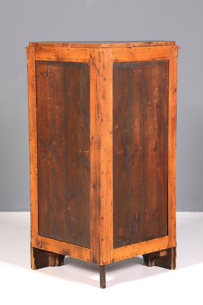 Beautiful Biedermeier corner cabinet, antique mahogany, circa 1860