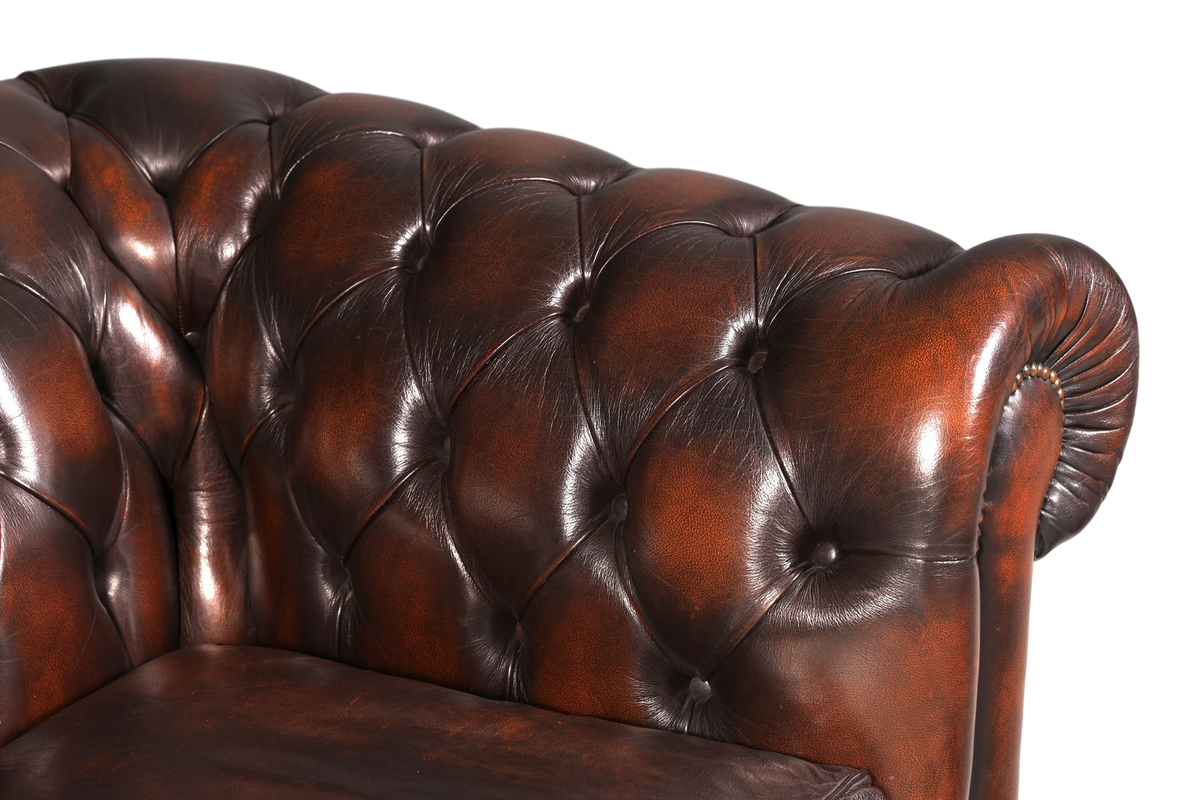 Wunderschönes Original Chesterfield Sofa 2-Sitzer Couch Echt Leder Englisch Polstersofa