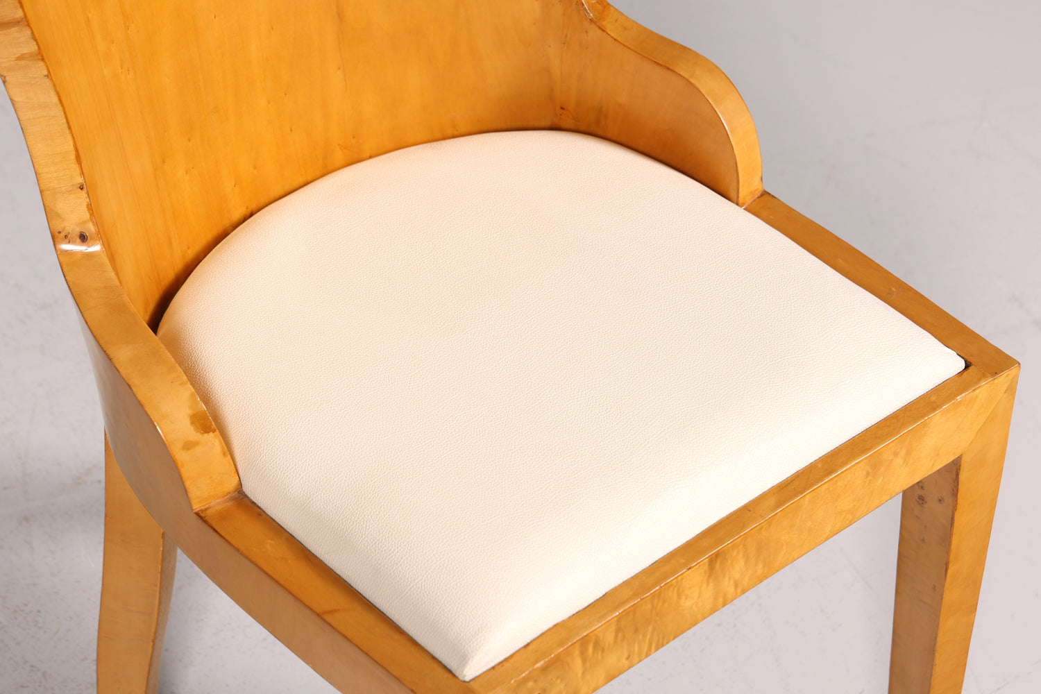 Stilvoller Art Deco Design Stuhl Biedermeier Stil Sekretär Stuhl Birke Esszimmer Stuhl 1 von 4