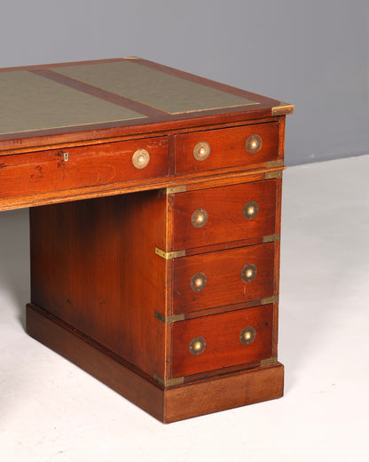 Elegant maritime desk, English military chest, office desk, office table