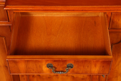 Beautiful English Display Cabinet Bookcase Sideboard English Yew Glass Display Cabinet Library