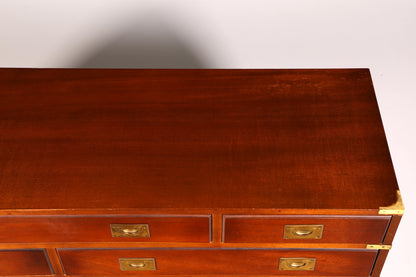 Traumhaftes Maritimes Sideboard Englische Schiffskommode Military Chest Schrank Antik Massivholz
