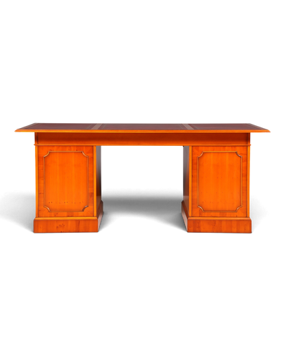 G721 Finish cm HELDENSE Wunderschöner Englischer Schreibtisch Englisch Eibe Desk Leder Auflage Antik Stil Bürotisch Office Desk (Kopie)