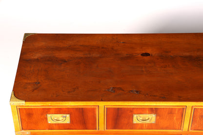 Traumhaftes XXL Maritim Sideboard Englische Schiffs Kommode Englisch Antik Schrank Military Chest