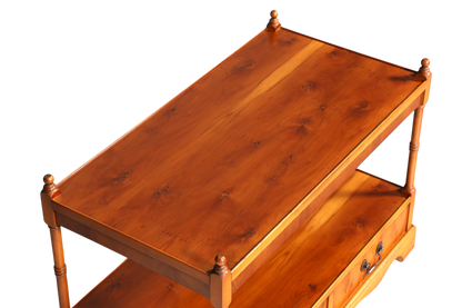 Wunderschöner Englischer Couchtisch Regency Stil Antik Ablagetisch Beistelltisch Schubladen Holz