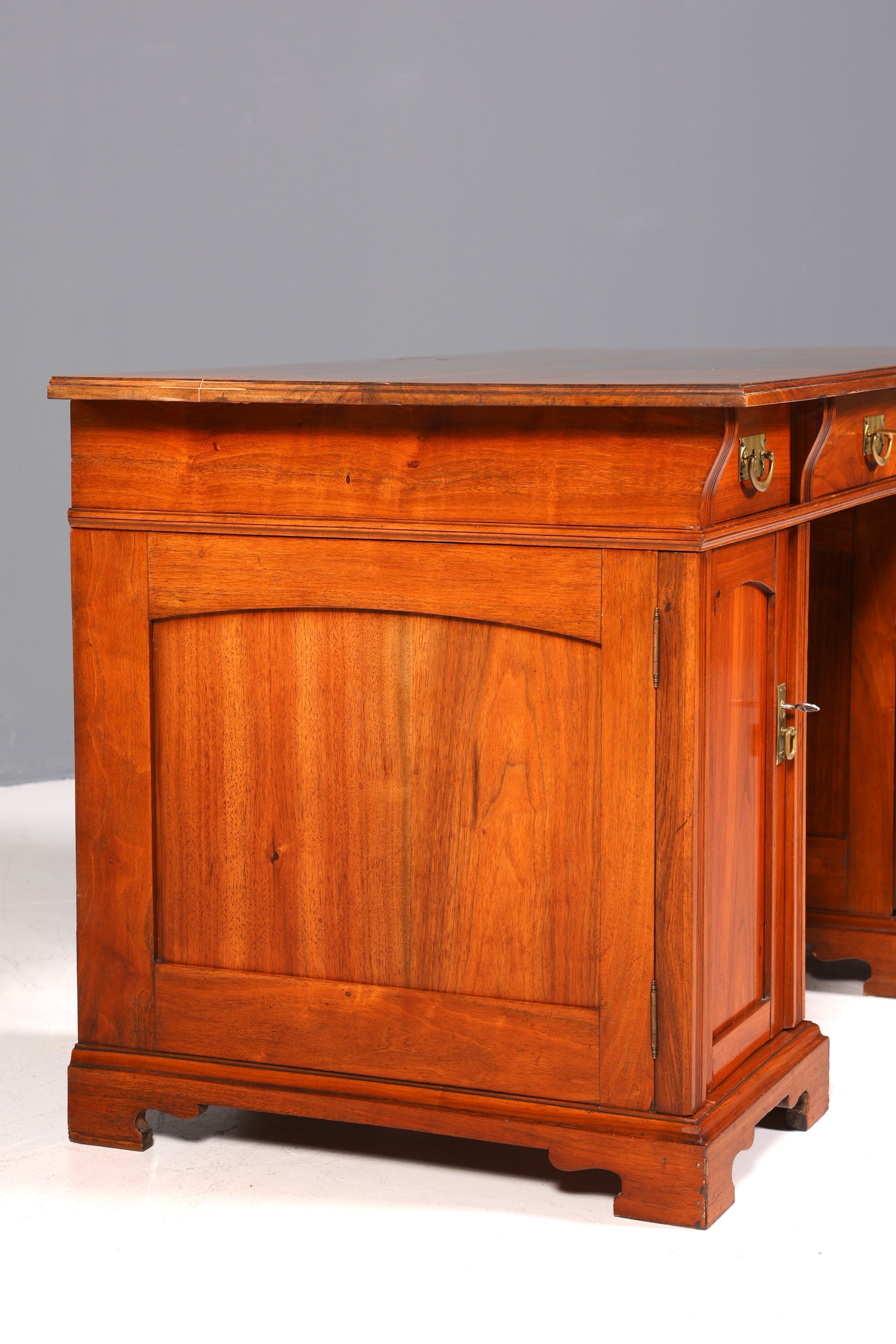 Traumhafter Jugendstil Schreibtisch Eiche Holz Gründerzeit Desk Antik Bürotisch Office Desk